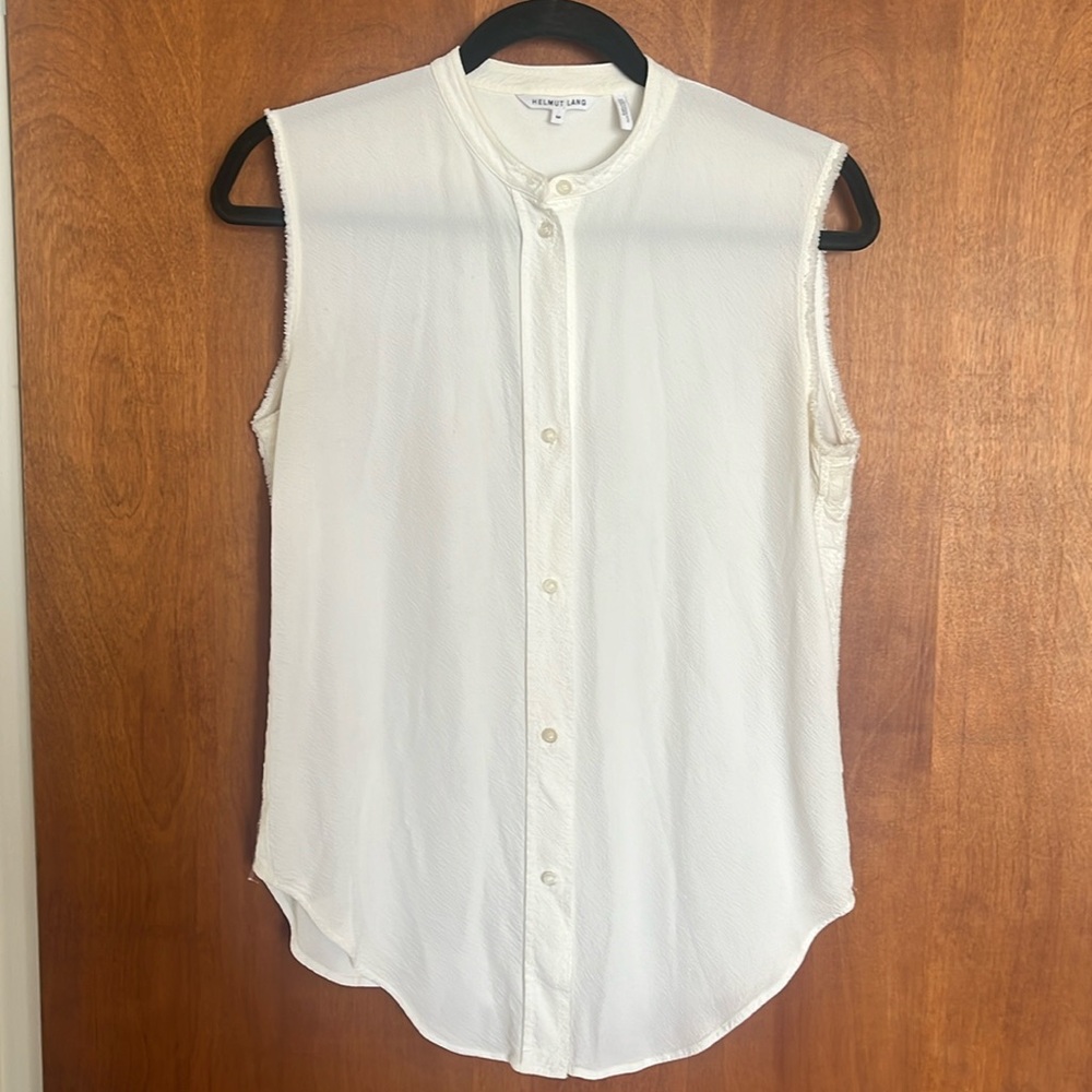 Helmet Lang - Sleeveless Button Up Short - Medium